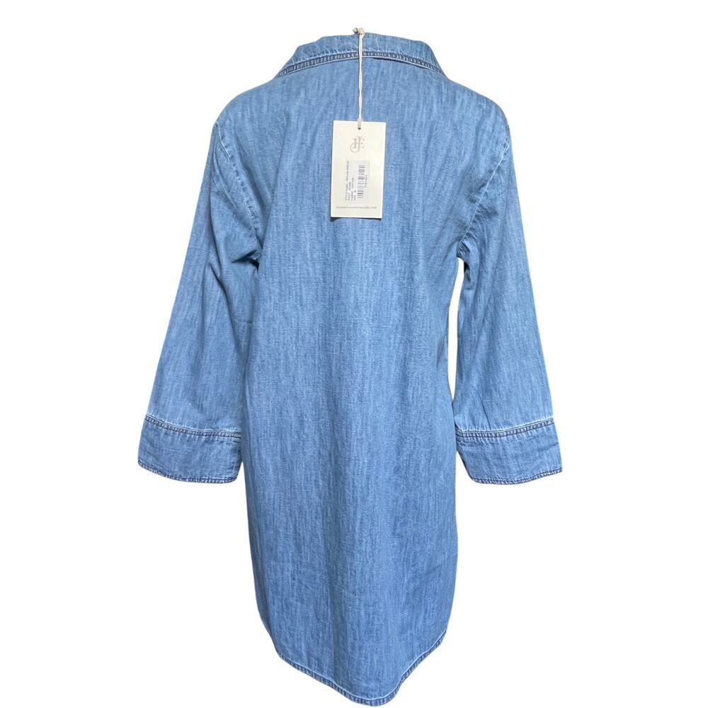 NWT ELIZABETH JAMES Women’s Taylor Denim Popover Henley Mini Dress - Picture 5 of 5